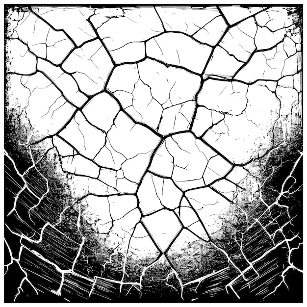 Vector abstract cracked surface with gradient effect