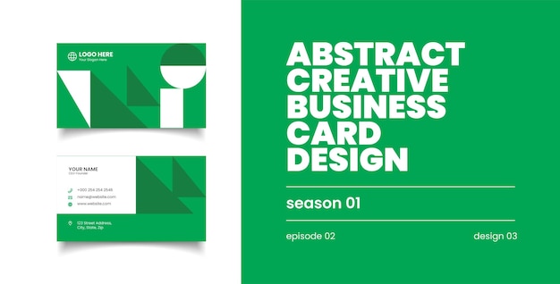 Vector abstract creative business card design episode 02 design 03