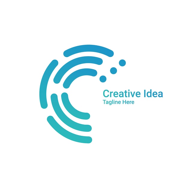 Abstract creative idea technology icon.