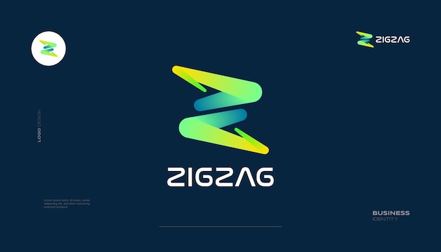 Abstract and Creative Letter Z Logo Design with Green Gradient Concept Suitable for Business and Technology Logo