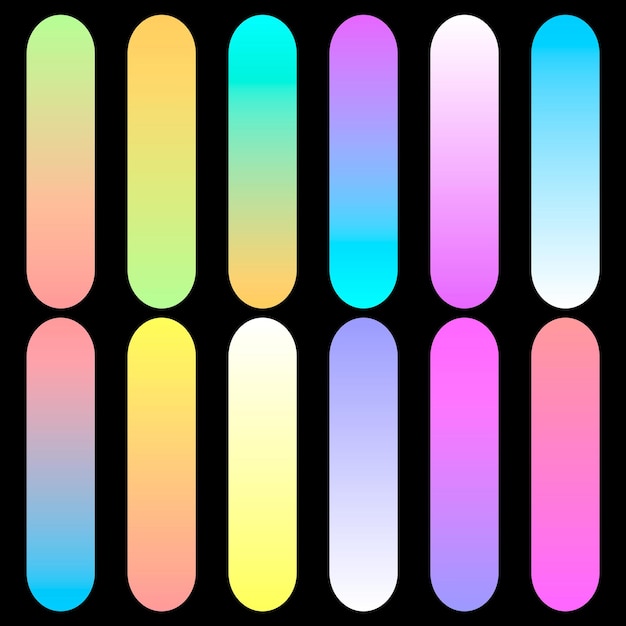 Abstract creative multicolored blurred vector background set