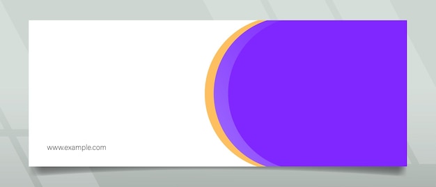 Abstract Creative Purple Shape Banner Design