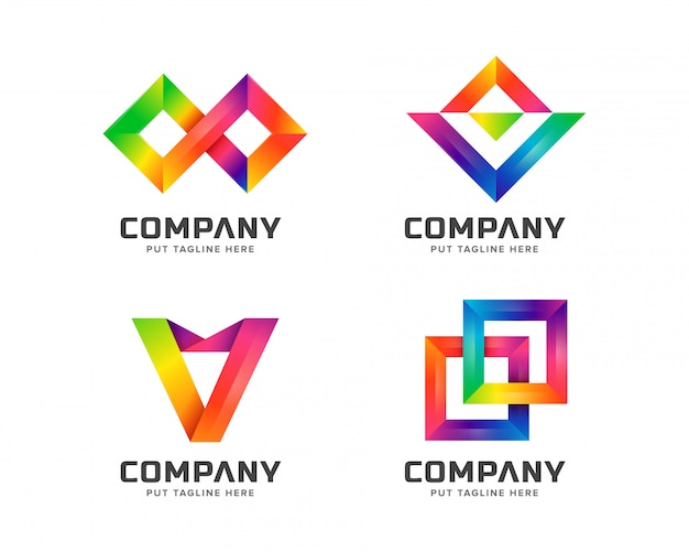 abstract creative rainbow logo