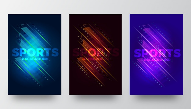 Abstract creative sports background templates