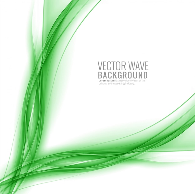 Abstract creative stylish green wave background