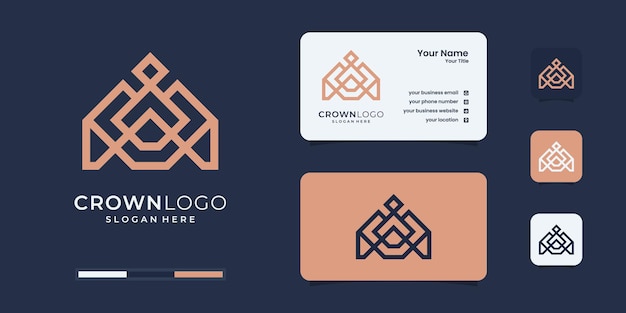 Abstract crown logo design template. logo for your brand identity.