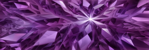 Vector abstract crystal background in purple colors with highlights on the facets and refracting of light