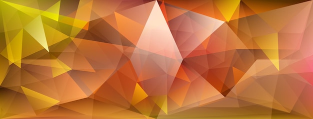 Abstract crystal background with refracting of light and highlights in yellow colors