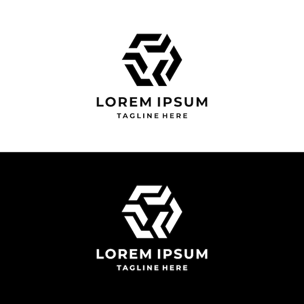 Abstract Cube Box Hexagon Logo Design Inspiration