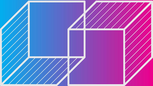 abstract cube modern background with gradient design template