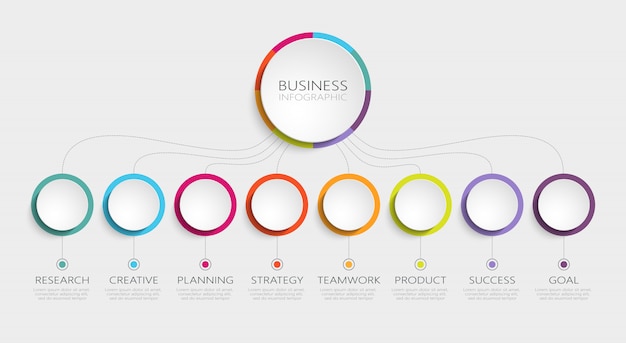 Abstract D Infographic Template with  steps for success