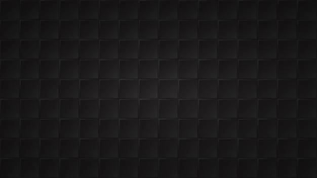 Abstract dark background of black square tiles with gray gaps between them