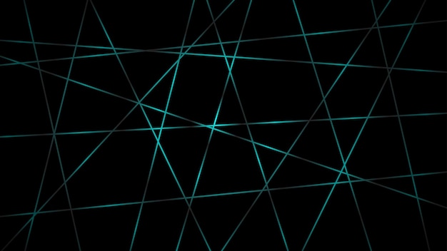 Abstract dark background of intersecting lines in light blue colors