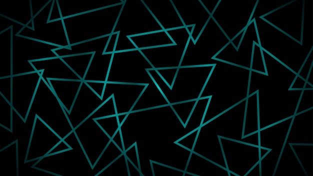 Abstract dark background of intersecting triangles in light blue colors