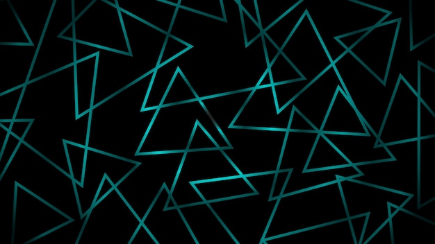 Abstract dark background of intersecting triangles in light blue colors