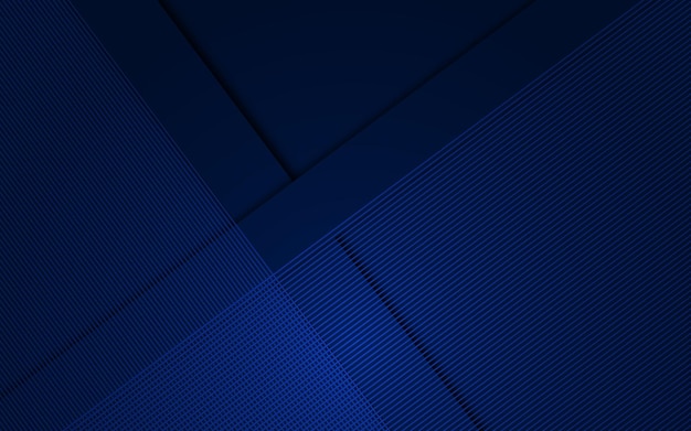 Abstract dark blue background Glowing lines diagonal overlapping