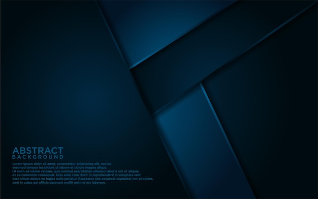 Abstract Dark Blue Lines and Shape Background Design