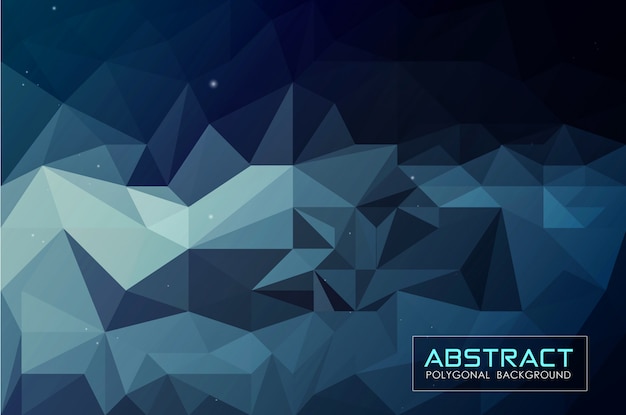 Abstract Dark blue low poly background