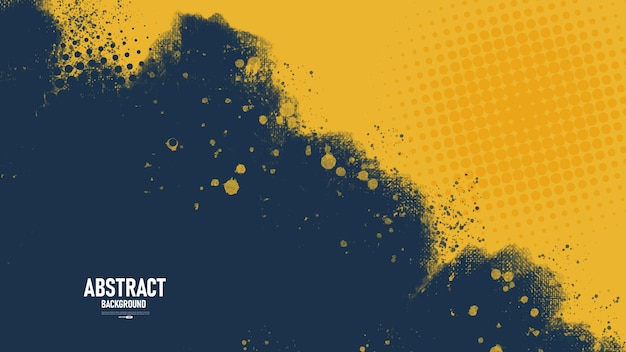 Abstract dark blue and yellow grunge texture background