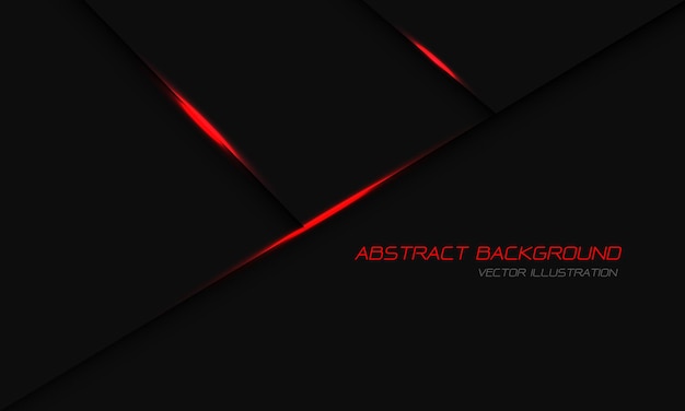 Abstract dark grey metallic red light geometric design modern luxury futuristic background vector