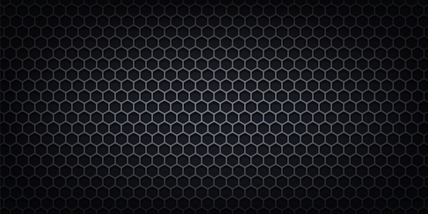 Abstract dark hexagon pattern background