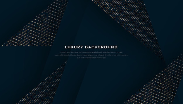 Abstract Dark Luxury Background Golden Glitter Dots