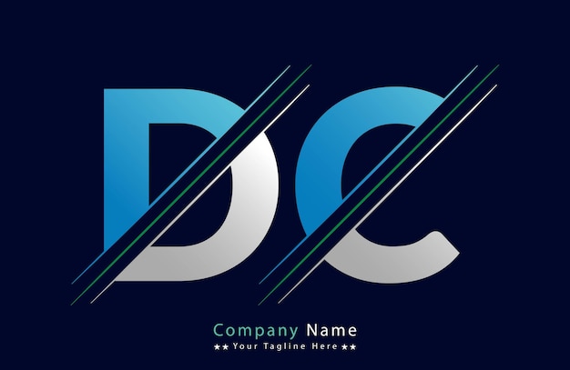 Vector abstract dc letter logo design template vector logo illustration