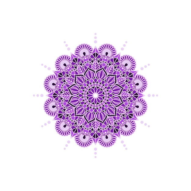 Abstract decorative colorful mandala on white background