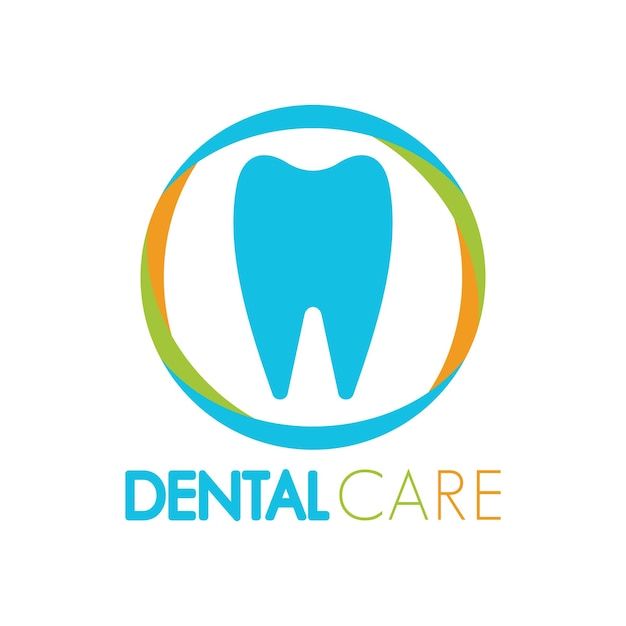 Abstract Dental logo design Free Vector