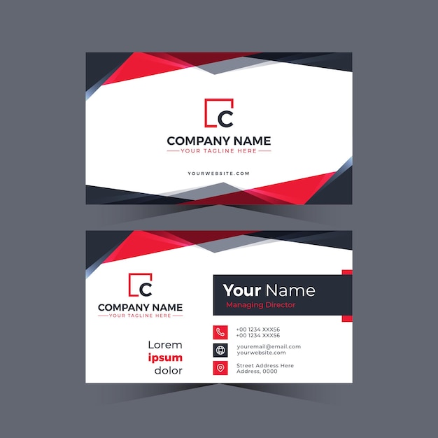 Abstract design business card template