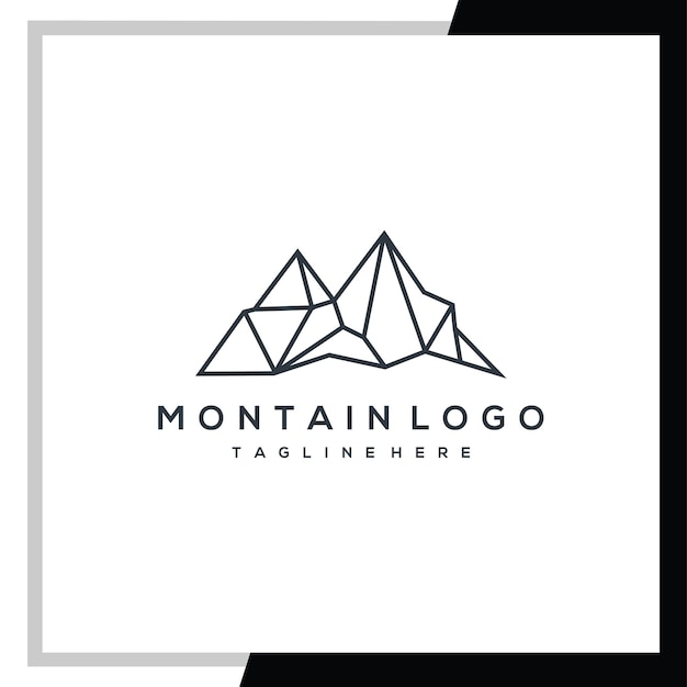 Abstract design creative mountain logo