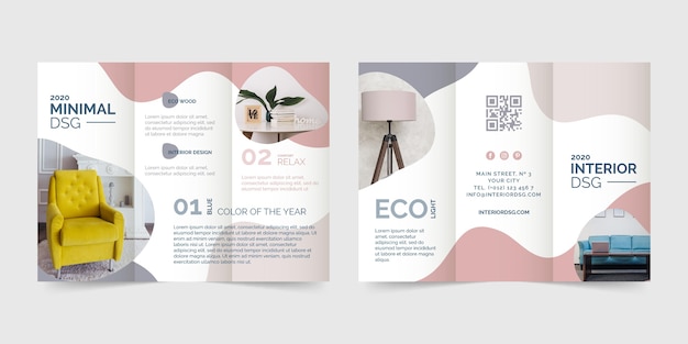 Abstract design trifold brochure template