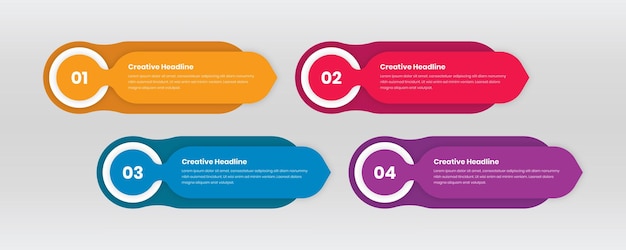 Abstract designed business infographic steps presentation template