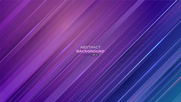 Abstract diagonal line colorful striped with light shining on purple blue gradient background