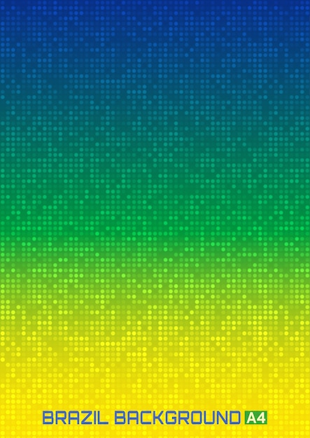 Abstract digital background using Brazil flag colors