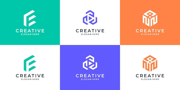 Abstract digital modern alphabet logo. Typography Business, corporate identity branding collection