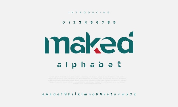 abstract digital technology logo font alphabet Simple modern urban fonts for logo brand typography