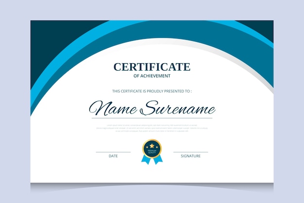 ABSTRACT DIPLOMA CERTIFICATE DESIGN TEMPLATE