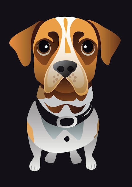 Abstract dog vector illustration