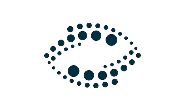 Abstract dot eye logo template