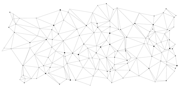 abstract dot and triangle connection backgroundvector illustration