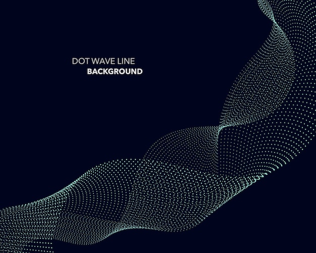 Abstract dot wave line background.