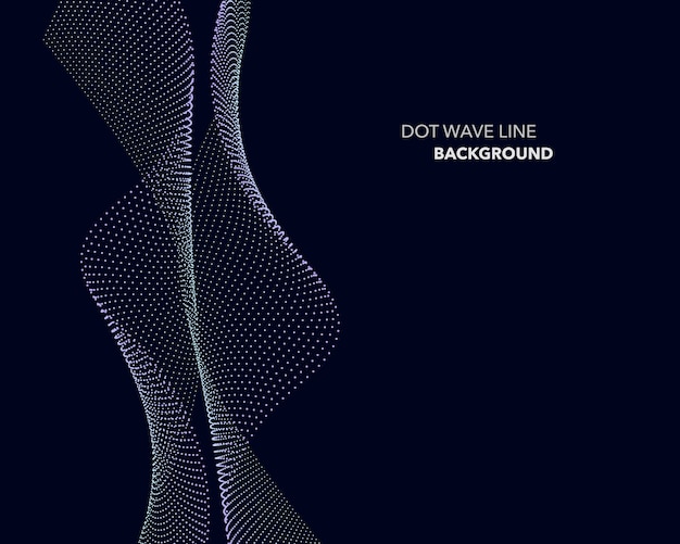 Abstract dot wave line background.