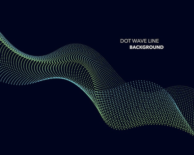 Abstract dot wave line background.