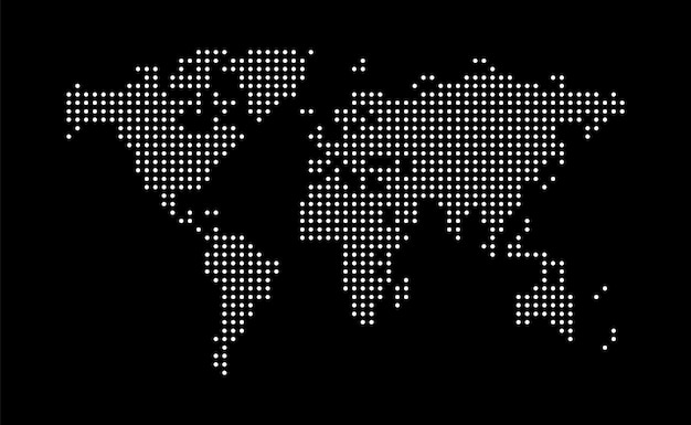 Abstract Dot world Map vector