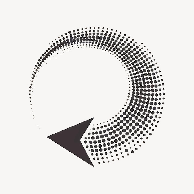 Vector abstract dotted arrow circle