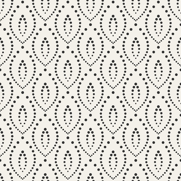 Abstract dotted pattern monochrome seamless vector background