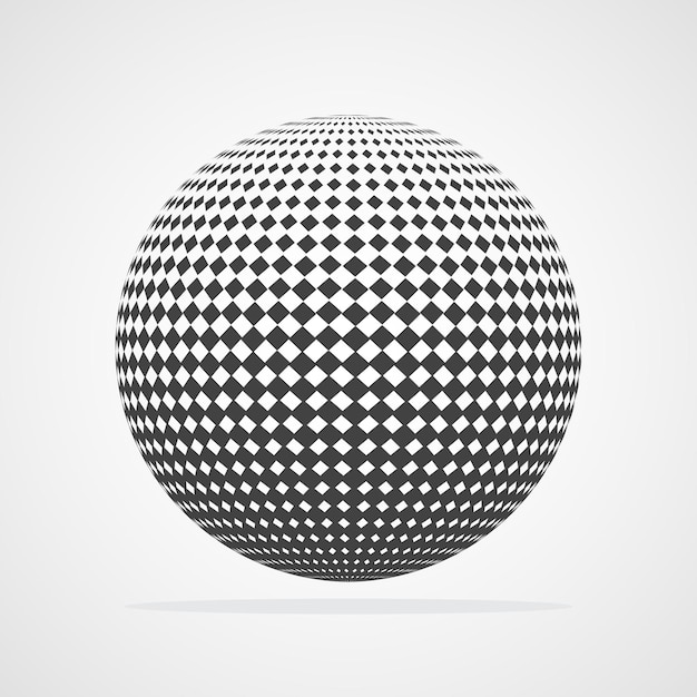 Abstract dotted sphere Vector illustration