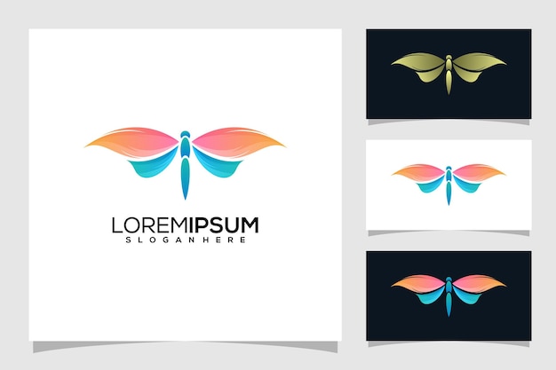 Abstract dragonfly logo