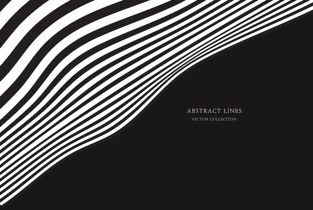 Abstract dynamic curved line art